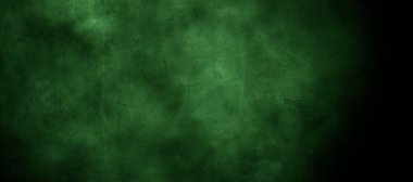 Arka plan için korkunç koyu yeşil sisli çatlak duvar