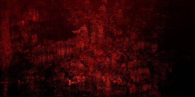 Kırmızı, korkunç bir geçmişi var. Koyu grunge kırmızı desen beton