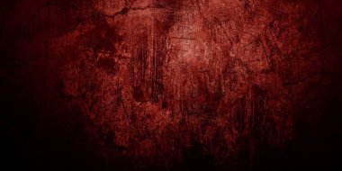 Kırmızı, korkunç bir geçmişi var. Koyu grunge kırmızı desen beton