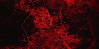 Kırmızı, korkunç bir geçmişi var. Koyu grunge kırmızı desen beton