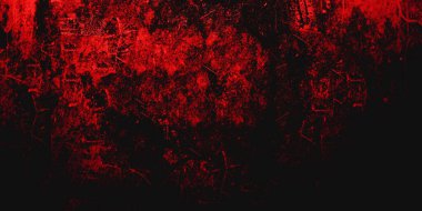 Kırmızı, korkunç bir geçmişi var. Koyu grunge kırmızı desen beton