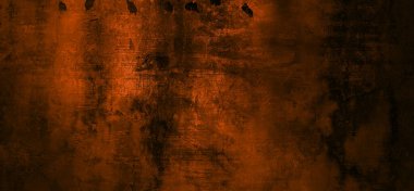 Koyu gölgeli turuncu duvar. Arkaplan için koyu turuncu çimento