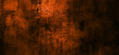 Koyu gölgeli turuncu duvar. Arkaplan için koyu turuncu çimento