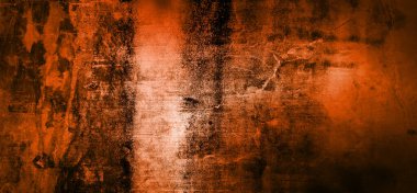 Koyu gölgeli turuncu duvar. Arkaplan için koyu turuncu çimento