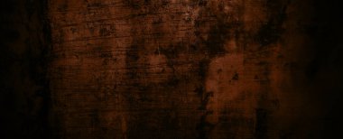 Duvar karanlığı korkunç. Arka plan için koyu çimento. Çiziklerle dolu korkunç bir duvar.