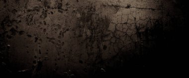 Ürkütücü koyu duvarlar, arka plan için hafif siyah beton dokusu.