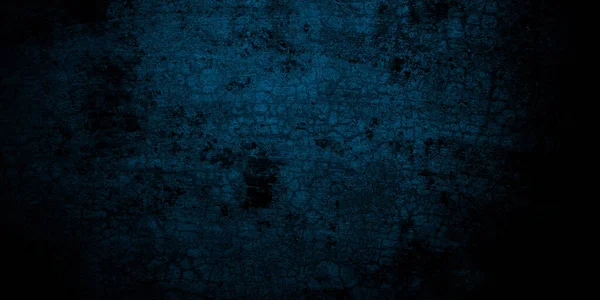 Terrible Pared Agrietada Azul Oscuro Para Fondo — Foto de Stock