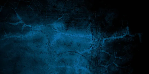 Enge Donkerblauwe Gebarsten Muur Voor Achtergrond — Stockfoto