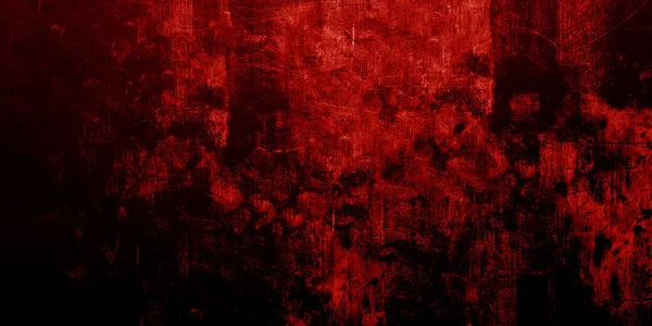 Rosso Sfondo Spaventoso Grunge Scuro Struttura Cemento Rosso — Foto Stock