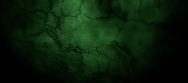 Beängstigend Dunkelgrün Neblig Rissige Wand Für Hintergrund — Stockfoto
