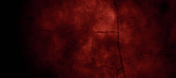 Dark Red horror scary background. Dark grunge red texture concrete