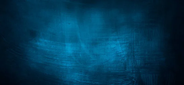 Blauer Wandhintergrund Die Dunkelblauen Wände Sind Beängstigend Blauer Zement Zerkratzt — Stockfoto