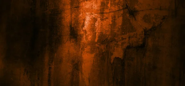 Pomarańczowa Ściana Cieniami Ciemnopomarańczowy Cement Tło — Zdjęcie stockowe