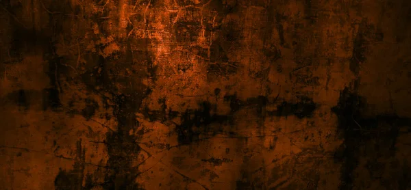 Оранжевая Стена Темными Тенями Темно Оранжевый Цемент Фона — стоковое фото