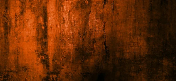 Mur Orange Avec Ombres Sombres Ciment Orange Foncé Pour Arrière — Photo