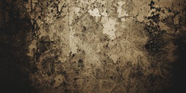 Korku ve korkunç çimento. Duvarlar leke ve çiziklerle dolu..