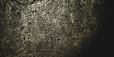 Korku ve korkunç çimento. Duvarlar leke ve çiziklerle dolu..