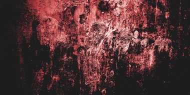 Korku ve korkunç çimento. Duvarlar leke ve çiziklerle dolu..