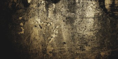 Korku ve korkunç çimento. Duvarlar leke ve çiziklerle dolu..