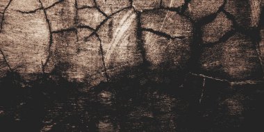 Arka plan için korkutucu karanlık çimento. Duvarlar leke ve çiziklerle dolu..