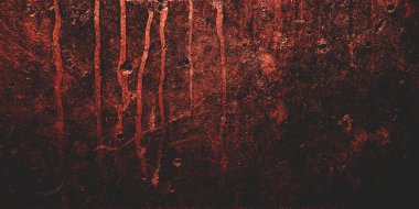 Arka plan için koyu çimento. Lekeler ve çiziklerle dolu eski püskü duvarlar..