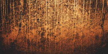 Arka plan için koyu çimento. Lekeler ve çiziklerle dolu eski püskü duvarlar..