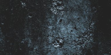 Arka plan için koyu çimento. Lekeler ve çiziklerle dolu eski püskü duvarlar..