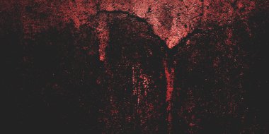 Arka plan için koyu çimento. Lekeler ve çiziklerle dolu eski püskü duvarlar..