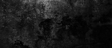 Arka planda koyu gri çimento çizikleri var. Sisli siyah çimento. Sefil karanlık duvarlar.