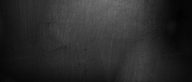 Arka planda koyu gri çimento çizikleri var. Sisli siyah çimento. Sefil karanlık duvarlar.