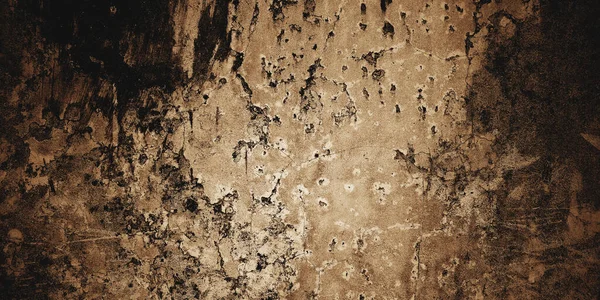 恐怖和可怕的水泥 墙壁上到处是污迹和划痕 — 图库照片