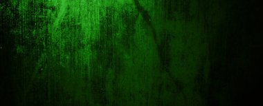 Yeşil duvar grunge dokusu. Koyu yeşil çimento