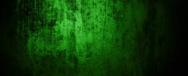 Yeşil duvar grunge dokusu. Koyu yeşil çimento