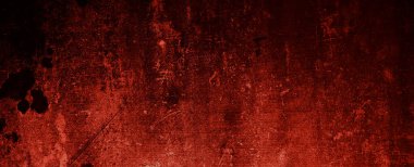 Kızıl Grunge duvar dokusu. Koyu kırmızı grunge arka planı. Korku Çimento dokusu