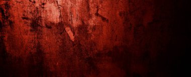 Kızıl Grunge duvar dokusu. Koyu kırmızı grunge arka planı. Korku Çimento dokusu