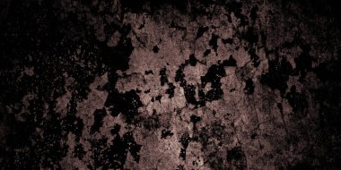 Koyu kahverengi eski püskü duvarlar. Korkunç çimento dokusu.