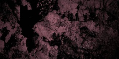 Koyu kahverengi eski püskü duvarlar. Korkunç çimento dokusu.