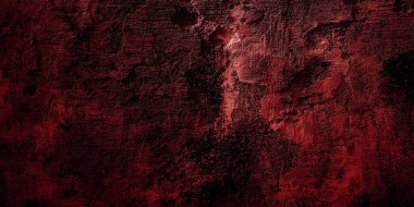 Kırmızı ve siyah korku geçmişi. Koyu grunge kırmızı desen beton