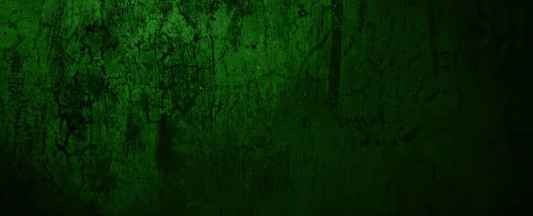 Green Wall Grunge Textur Dunkelgrüner Schwarzer Zement — Stockfoto