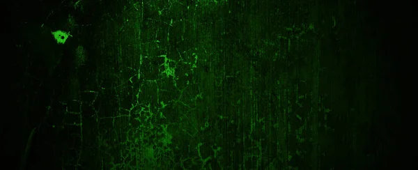 Groene Muur Grunge Textuur Donkergroen Zwart Cement — Stockfoto