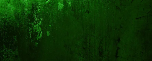 Green Wall Grunge Textur Dunkelgrüner Schwarzer Zement — Stockfoto