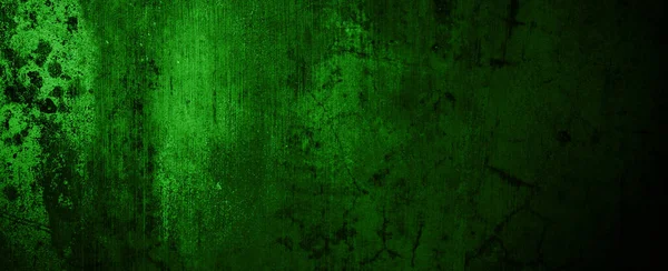 Grön Vägg Grunge Konsistens Mörkgrön Svart Cement — Stockfoto