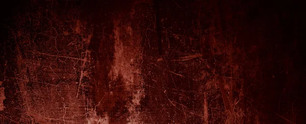 红色卷曲墙纹理 深红色的黑色背景 可怕的水泥质感 — 图库照片