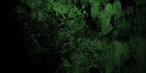 Σκούρο Πράσινο Shabby Τοίχους Τρομακτική Υφή Τσιμέντου — Φωτογραφία Αρχείου