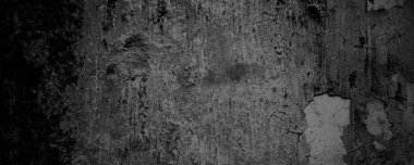 Korkunç kirli beton duvar.