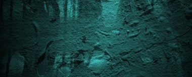 Arka plan için koyu mavi çimento dokusu. Korkunç çimento