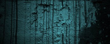 Arka plan için koyu mavi çimento dokusu. Korkunç çimento