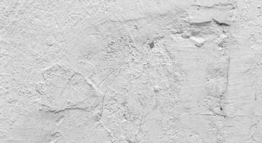 Gri beton duvar dokusu, beyaz alçılı duvar dokusu veya arka plan, dağınık sokak duvarı.