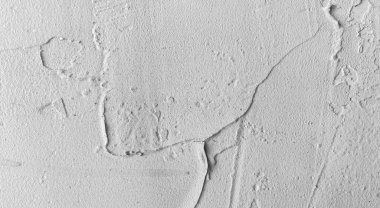 Gri beton duvar dokusu, beyaz alçılı duvar dokusu veya arka plan, dağınık sokak duvarı.