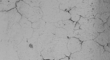 Gri beton duvar dokusu, beyaz alçılı duvar dokusu veya arka plan, dağınık sokak duvarı.